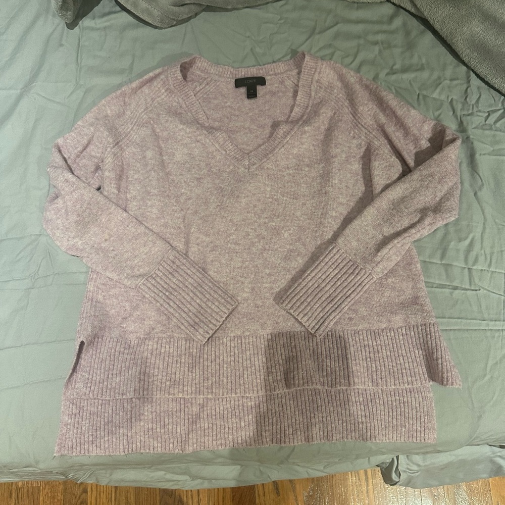 J. Crew Lavender V-Neck Sweater